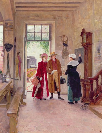 Ankomst til vertshuset av Charles Edouard Delort