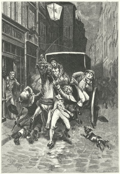 Arrestasjonen av Georges Cadoudal, bretonsk konspirator mot det franske revolusjonsregimet av Charles Edouard Delort