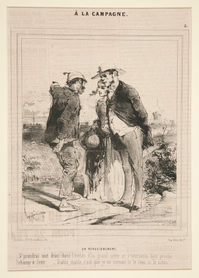 An Intelligence (Information), fra serien A la Campagne av Charles Edouard de Beaumont