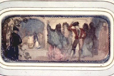 En spansk scene: figurer og bygninger av Charles Edward Conder