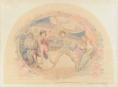 Harlequin SAmuse, 1905 (wc på papir) av Charles Edward Conder