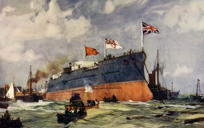 Lanseringen av London i Portsmouth av Charles Edward Dixon