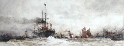 Themsen ved Blackwall Reach av Charles Edward Dixon