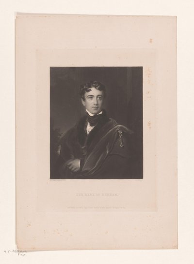 Portrett av John George Lambton Jarlen av Durham (tittel på objekt) av Charles Edward Wagstaff
