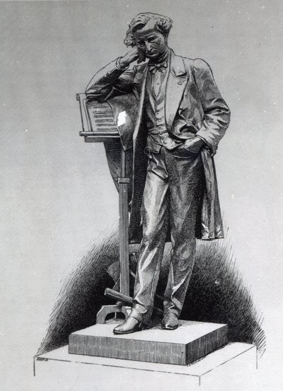 Hector Berlioz, etter statuen av Alfred Lenoir på Square Vintimille, Paris, 1886 av Charles Edward Wilson