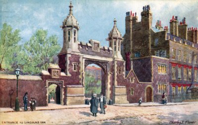Inngang, Lincolns Inn, London av Charles Edwin Flower