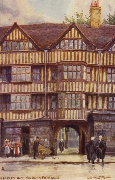 Staples Inn, Holborn Entrance, London av Charles Edwin Flower