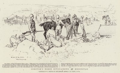 Compton's Horse bivuakk på Kroonstad av Charles Edwin Fripp