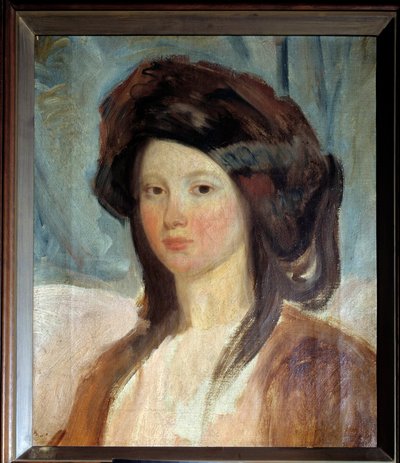 Portrett av Juliette Drouet (1806-1883), skuespillerinne og elskerinne til Victor Hugo Maleri av Charles Emile Champmartin (1797-1883) Paris fra 1800-tallet, hjem Victor Hugo av Charles Emile Callande de Champmartin