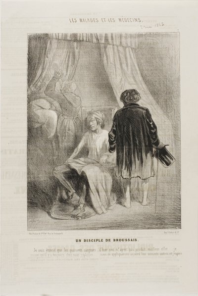 En tilhenger av Broussais (plate 7) av Charles Emile Jacque