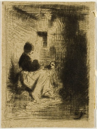 En kvinne og hennes barn av Charles Emile Jacque