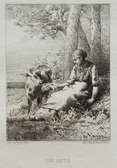 Kjærlighet. av Charles Emile Jacque