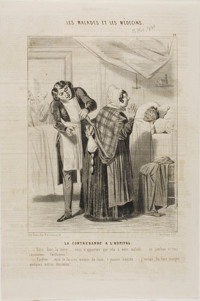 Smugling på sykehuset (plate 26) av Charles Emile Jacque