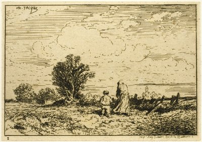 Krysser engen av Charles Emile Jacque