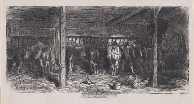 desember fra Album of Rustic Subjects, 1859. av Charles Emile Jacque