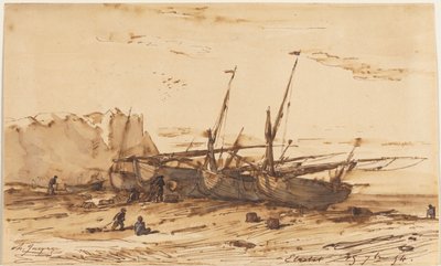 Etretat av Charles Emile Jacque