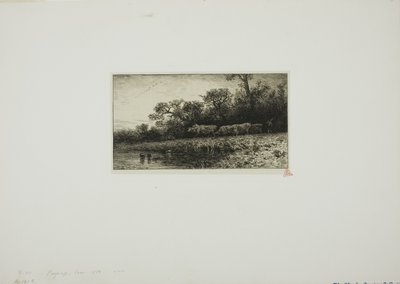 Kveldslandskap av Charles Emile Jacque