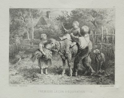Første ridetime av Charles Emile Jacque