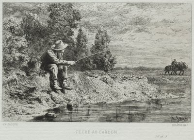 Fiske. av Charles Emile Jacque