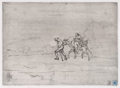 Fly til Egypt, 1848. av Charles Emile Jacque