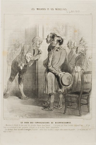 Gratis legebesøksdag (plate 16) av Charles Emile Jacque