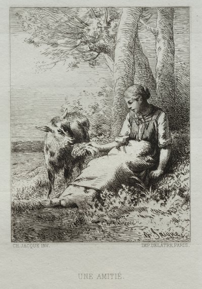 Vennskap av Charles Emile Jacque