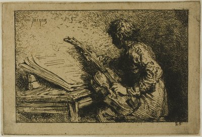 Gitarspiller av Charles Emile Jacque