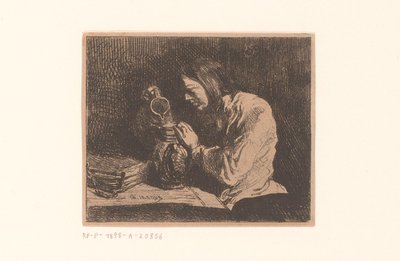 Ung mann med mugge av Charles Emile Jacque