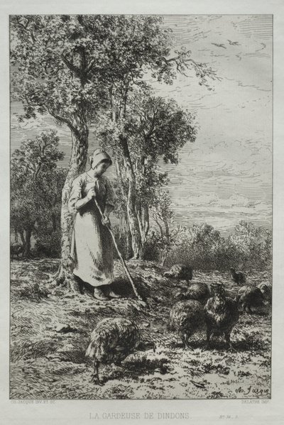 Tyrkia-keeperen. av Charles Emile Jacque