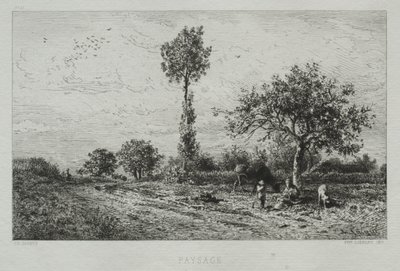 Landskap av Charles Emile Jacque