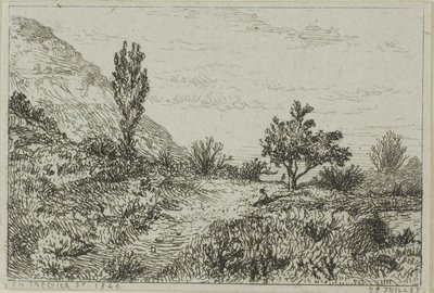 Landskap av Charles Emile Jacque