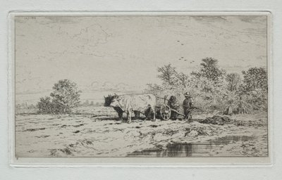 Landskap, Arbeidere, 1845. av Charles Emile Jacque