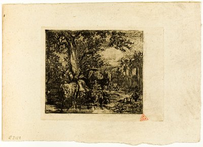 Landskap med dyr av Charles Emile Jacque