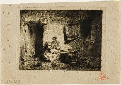 Barnepike av Charles Emile Jacque