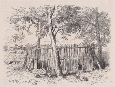 Skolepark, fra Magasin Pittoresque, ca. 1852. av Charles Emile Jacque