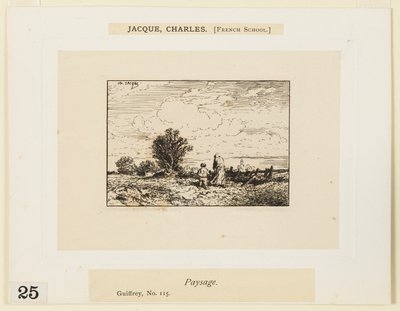 Landsbygda av Charles Emile Jacque