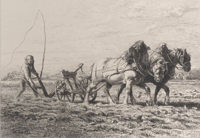 Pløying, 1864. av Charles Emile Jacque