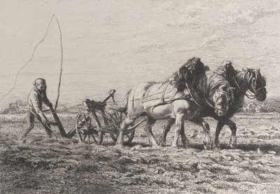 Pløying, 1864. av Charles Emile Jacque