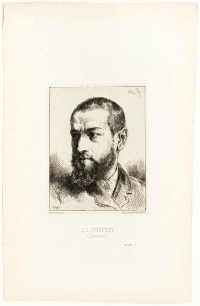 Portrett av J.J. Guiffrey av Charles Emile Jacque