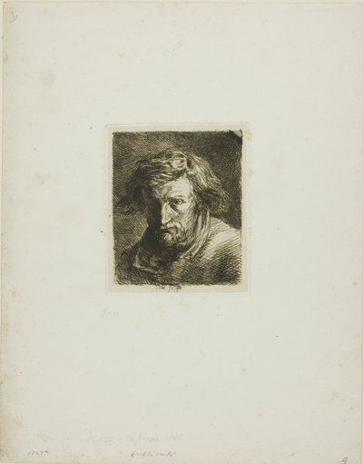 Portrett av kunstneren av Charles Emile Jacque