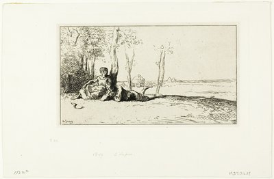 Høstere i hvile av Charles Emile Jacque