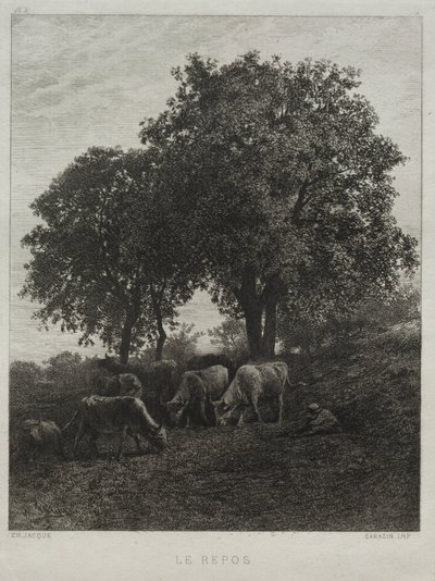 Hvile av Charles Emile Jacque