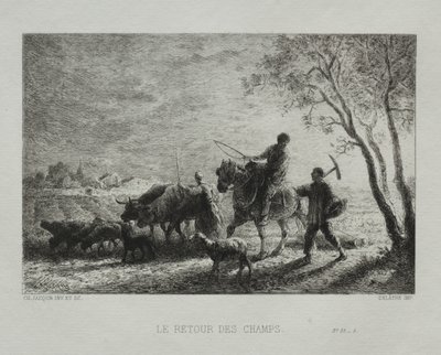 Retur fra feltene av Charles Emile Jacque
