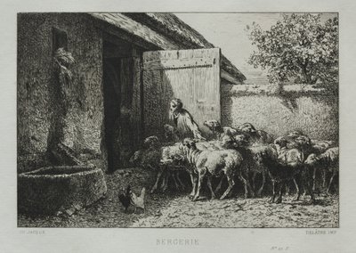 Sauefjøs. av Charles Emile Jacque