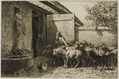 Gjeterinne av Charles Emile Jacque