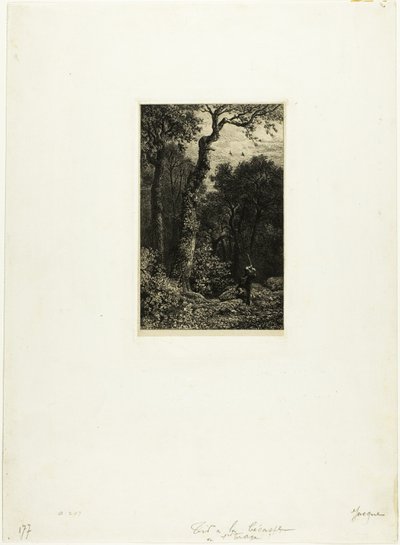 Skyting Woodcock av Charles Emile Jacque