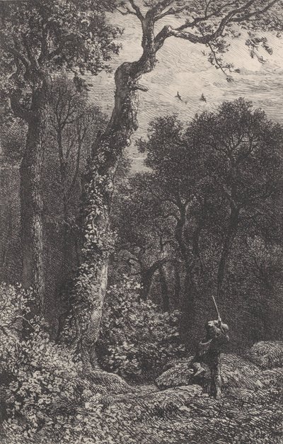 Å skyte en skogshane, 1864. av Charles Emile Jacque