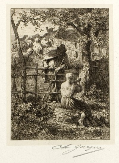 Sommer av Charles Emile Jacque