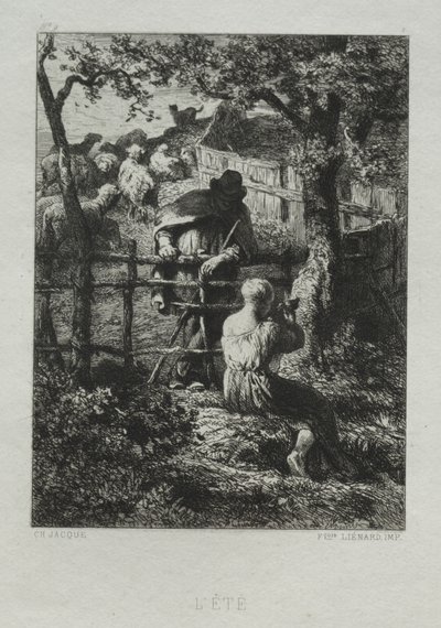 Sommerdag av Charles Emile Jacque