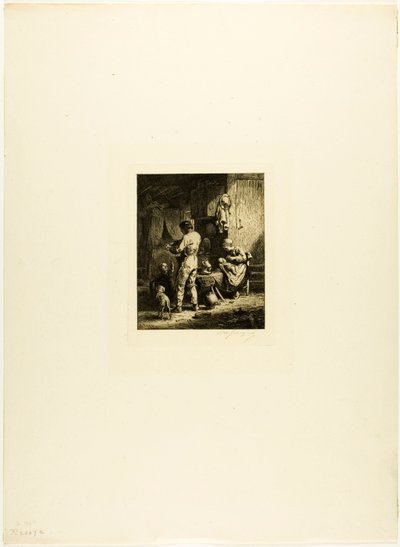 Kveldsmat av Charles Emile Jacque